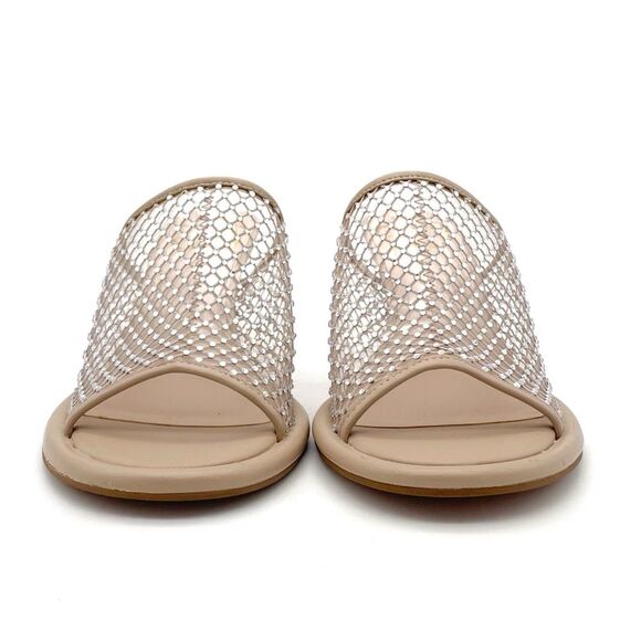 Ted Baker Celya Crystal Mesh Heeled Mules Sandals Nude Tan Size EU 39 US 8.5 - Picture 10 of 16